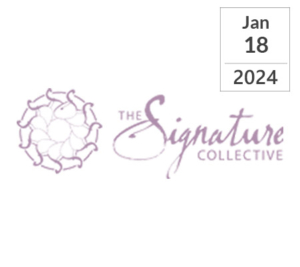 Signature Collective logo as part of upcoming event banner