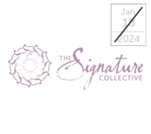 Signature Collective logo as part of upcoming event banner